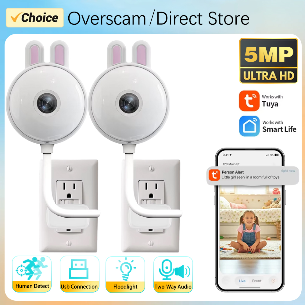 Home Security Flood Lights - Mini Telecamera WiFi USB Tuya per