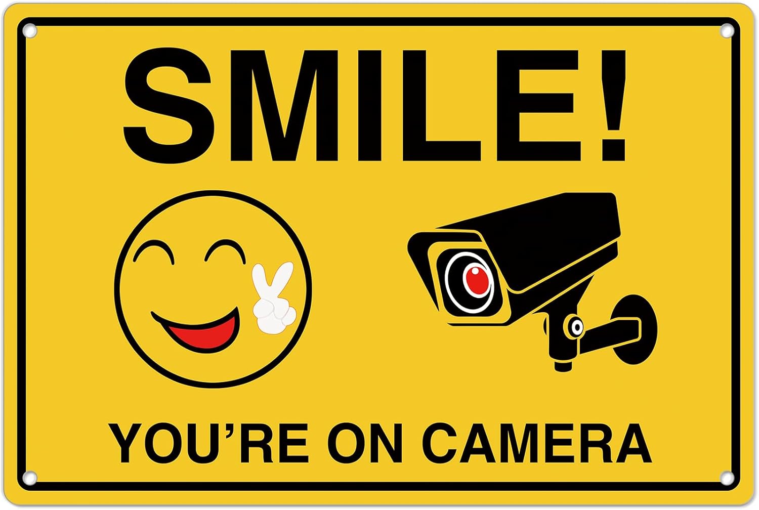 Home Security Items - Smile Youre On Insegne della fotocamera;