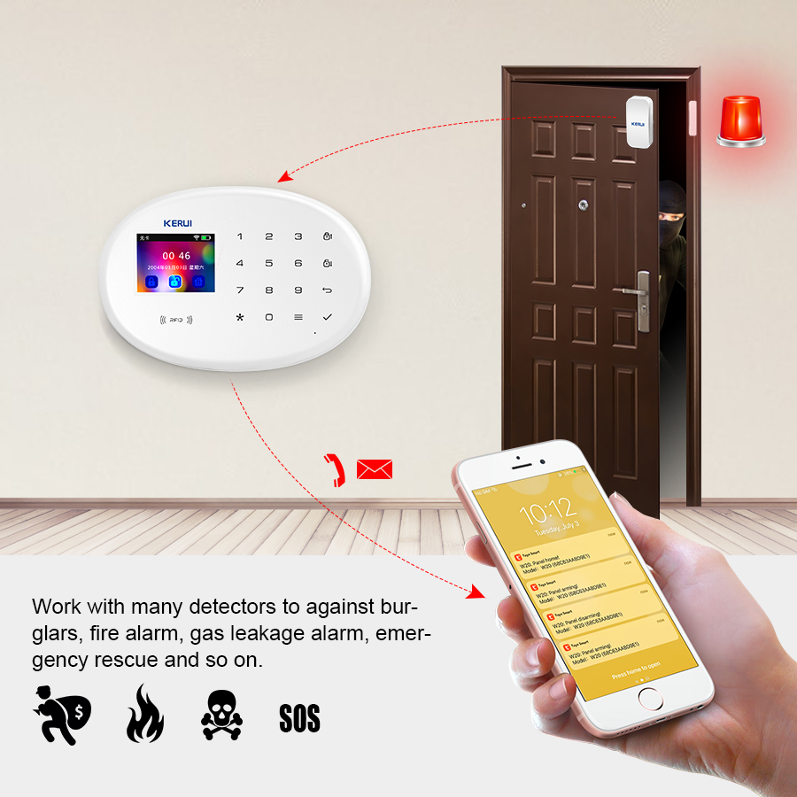 KERUI W202 Sistema di Allarme  - Home Security Front Door Camera recensione e prezzo