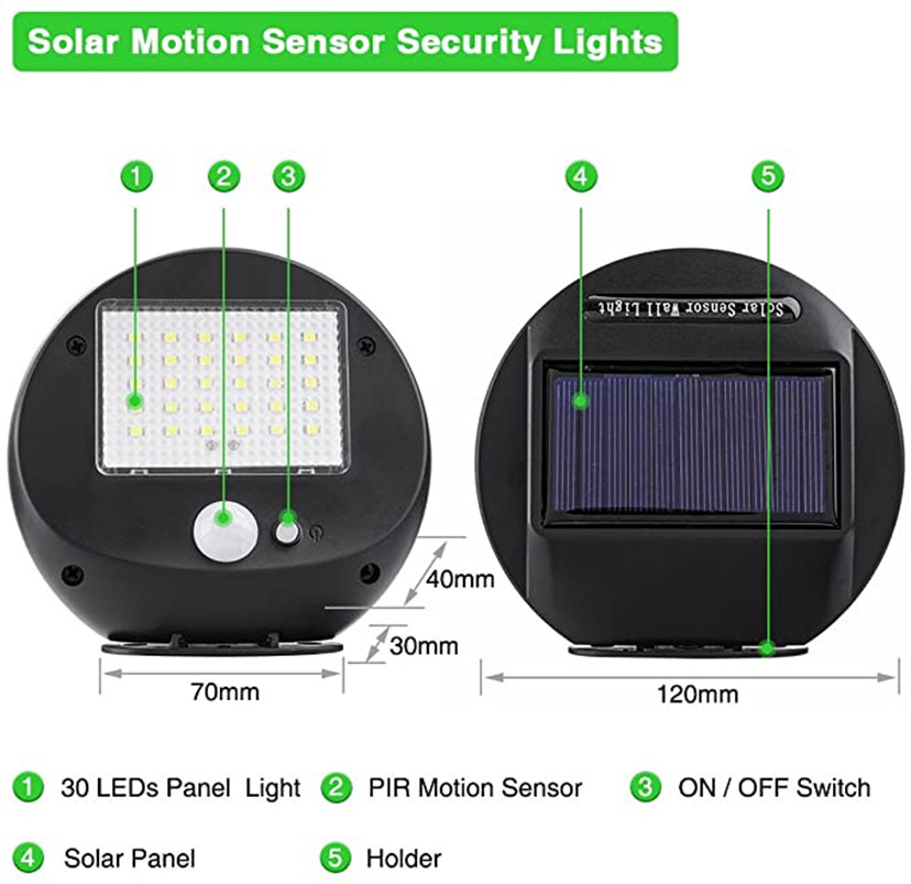 Luci Solari da Esterno 30LED c - Home Security Flood Lights recensione e prezzo
