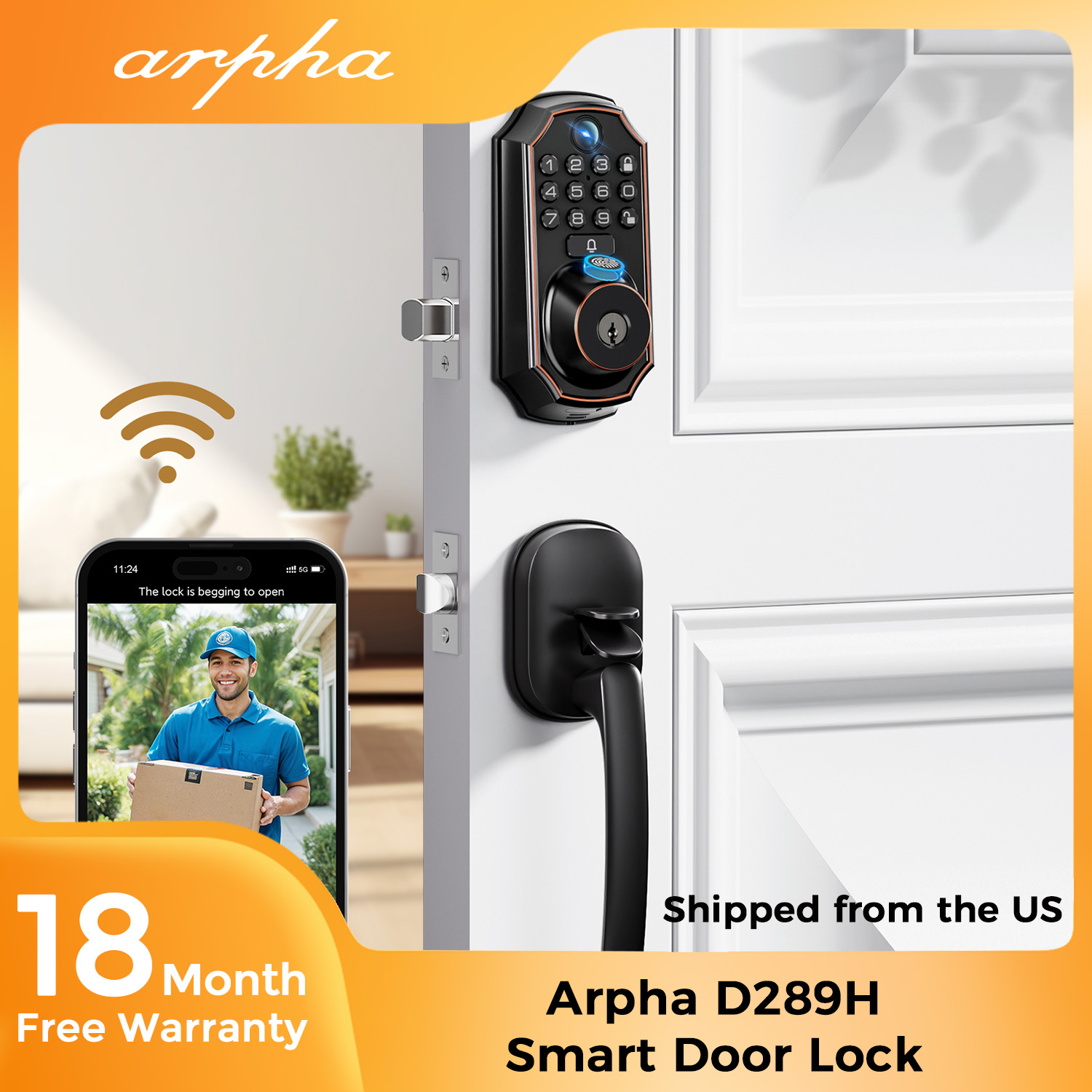 Serratura Intelligente ARPHA D - Home Security Front Door Camera recensione e prezzo