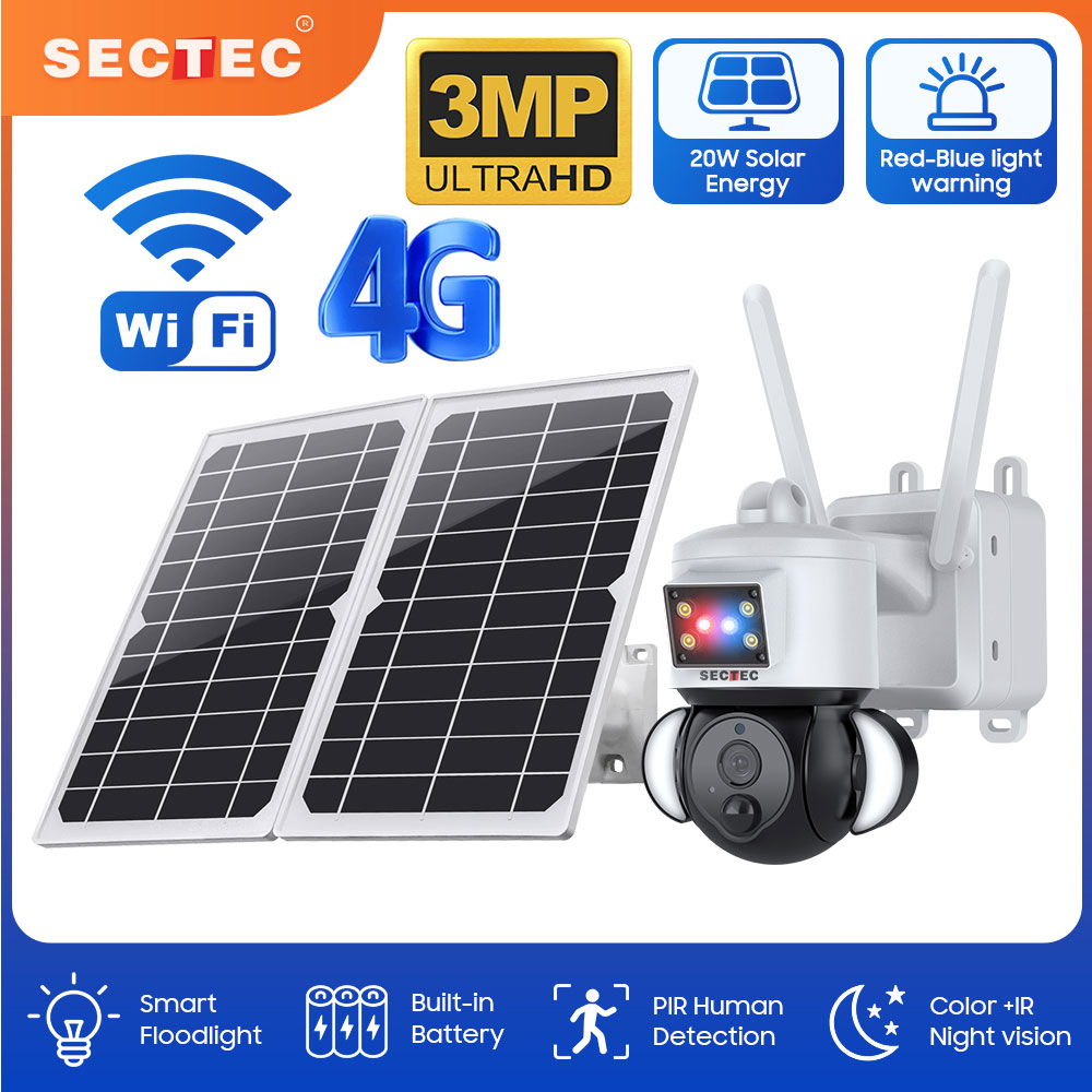SECTEC 20W batteria solare ros - Home Security Flood Lights recensione e prezzo